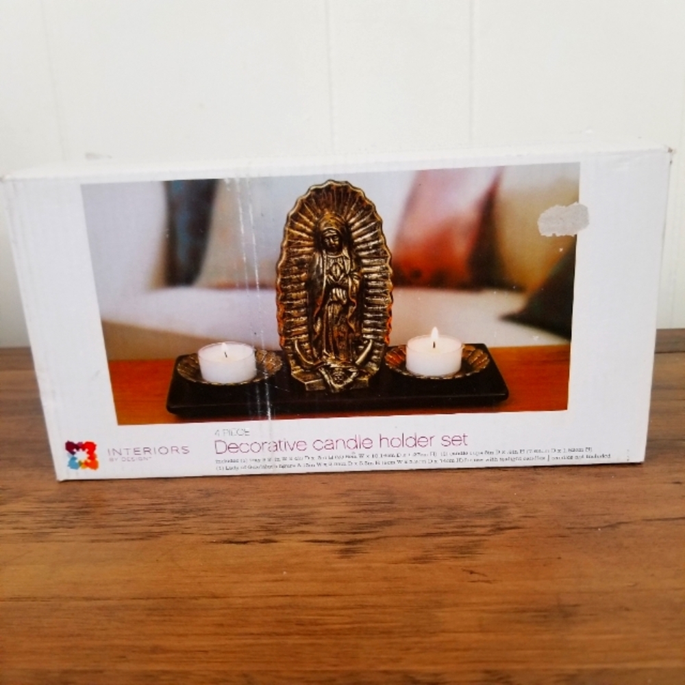 Decorative Candle Holder Set - Gold